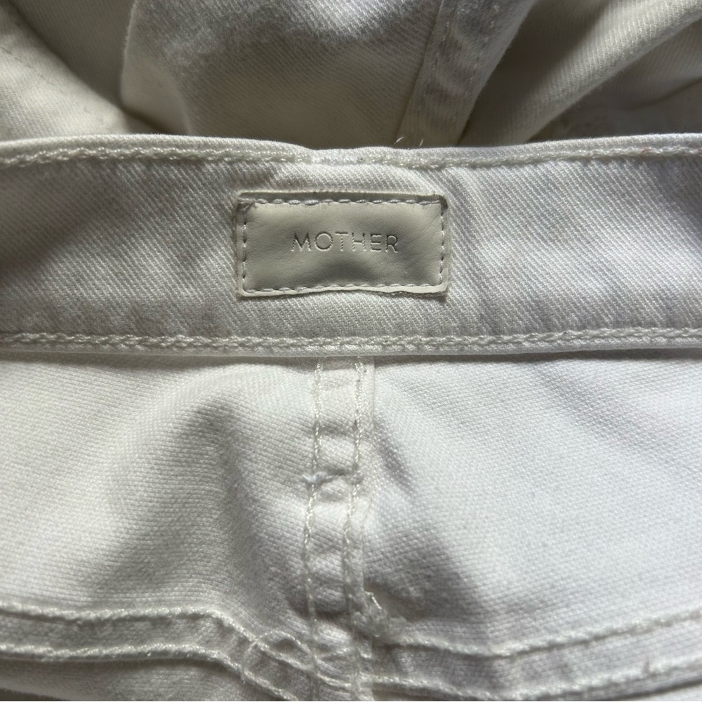 Mother White Flare Jeans The Cha Cha Fray Glass Slipper Bell Bottom Denim 26 - Picture 8 of 14